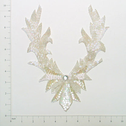 Lily Collar Sequin Applique/Patch 10 1/2" x 9 3/4"