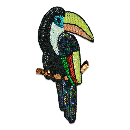 Toucan Sequin Applique/Patch  - Multi Colors