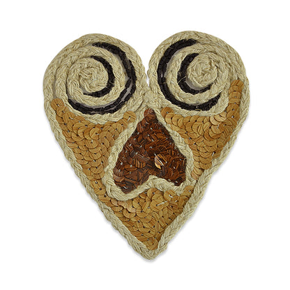 Hoot Owl Natural Applique/Patch  - Natural Multi