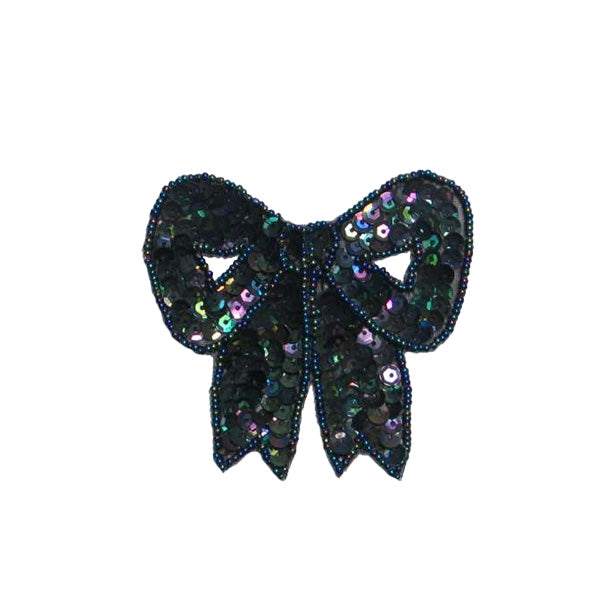 3 1/4" x 3" Bow Sequin Applique/Patch