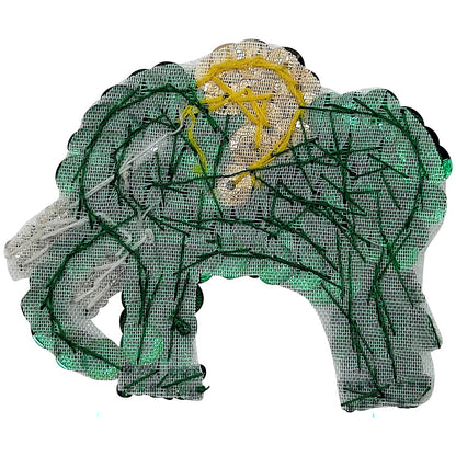 Elephant Sequin Applique/Patch  - Green