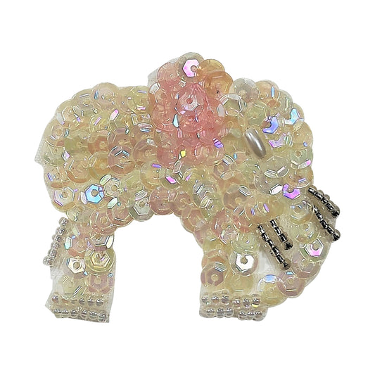 Elephant Sequin Applique/Patch  - Crystal