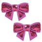 3-D Mini Bow Sequin Applique/Patch Pk/2