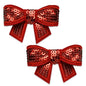 3-D Mini Bow Sequin Applique/Patch Pk/2