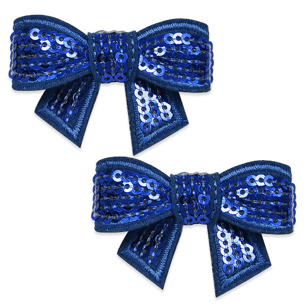 3-D Mini Bow Sequin Applique/Patch Pk/2