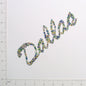 7 1/4" x 2 1/4" Dallas Beaded Applique/Patch  - Multi Colors