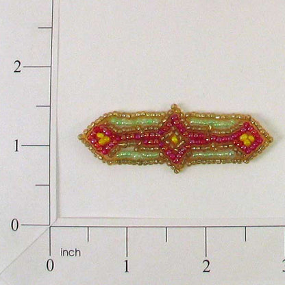 2 1/2" x 3/4" Adobe Sun Pointed Strip Applique/Patch  - Multi Colors