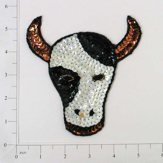 Steer Sequin Applique/Patch  - Multi Colors