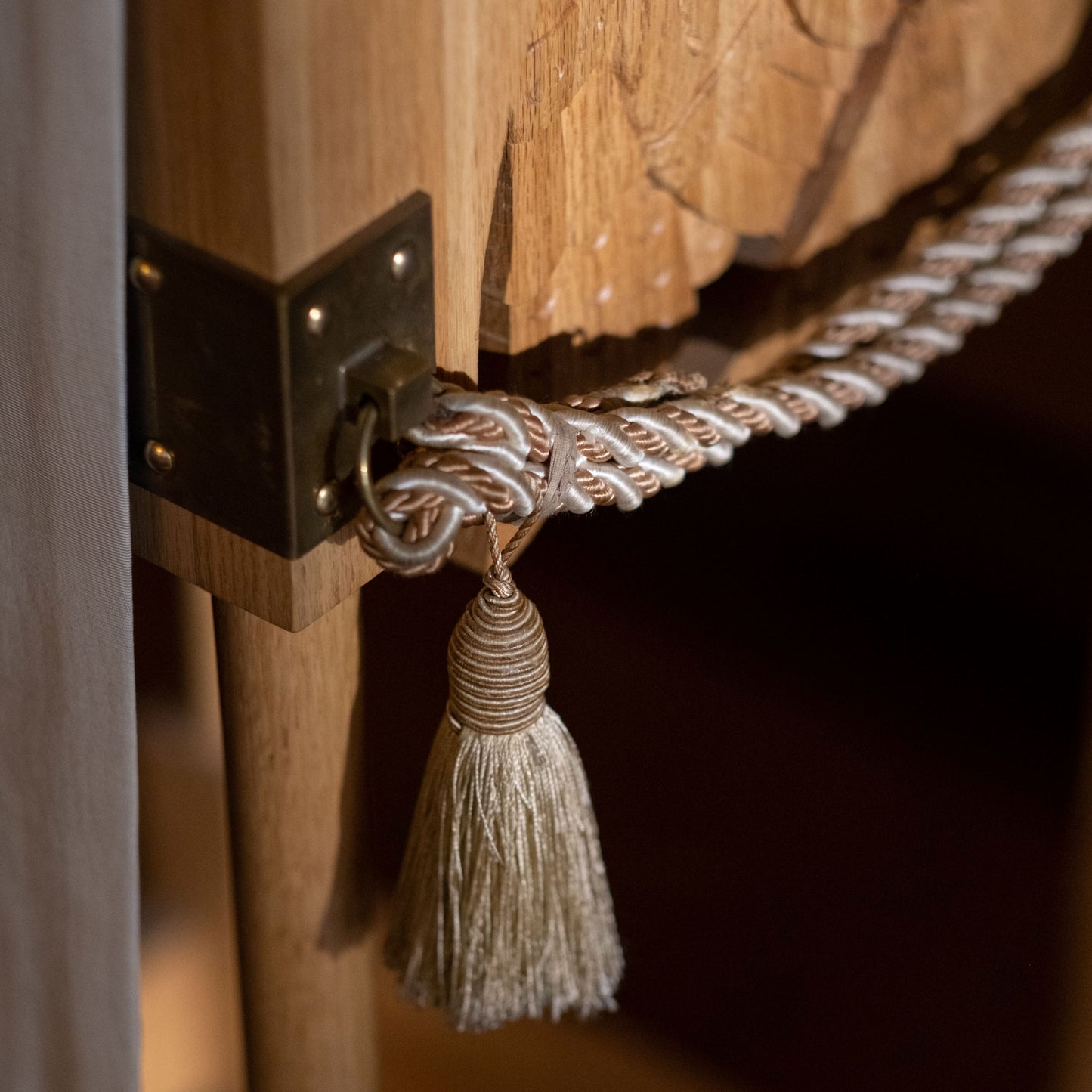 Medallion with Bead and Ball Tassel