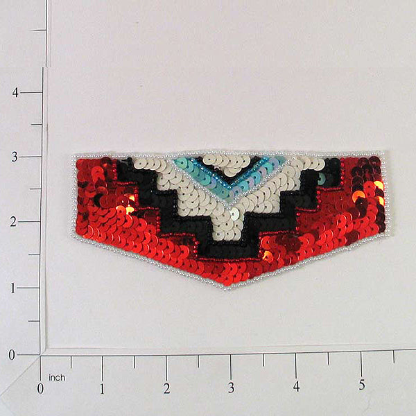 Cheyenne Pocket Flap Sequin Applique/Patch  - Multi Colors