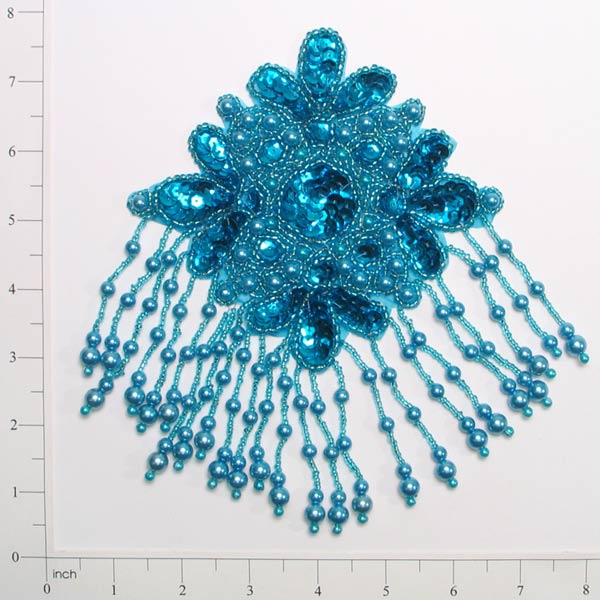 7 1/2" x 5 1/4" Starburst Sequin Applique/Patch