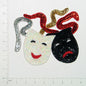 Mardi Gras Drama Masks Beaded Sequin Applique/Patch 7 1/4" x 5 3/4  - Multi Colors