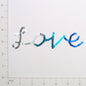 5 3/4" x 1 3/4" Love Sequin Applique/Patch  - Multi Colors