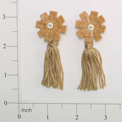 2 3/4" Faux Leather Tassel Pack of 2 - SM5381BG  - Beige