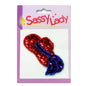 Original Red Hat Sassy Lady Sequin Applique/Patch  - Multi Colors