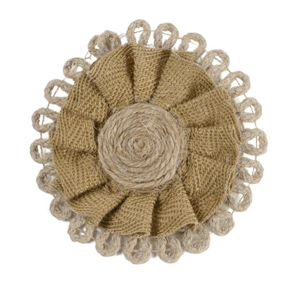 Braided Hemp Loop Round Applique/Patch