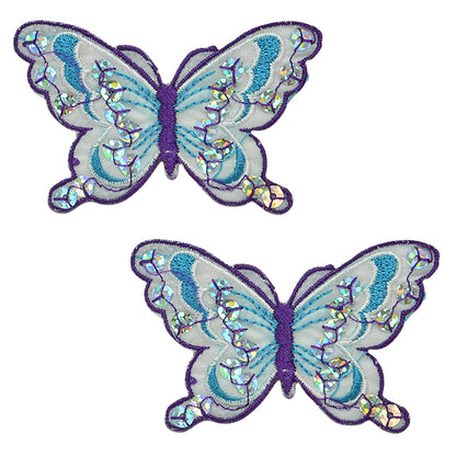 Iron-On Butterfly Sequin Applique/Patch Pack of 2