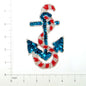 5" x 2 3/4 Anchor Nautical Sequin Applique/Patch  - Multi Colors