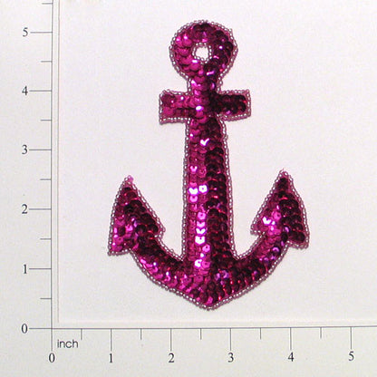 4 3/4" x 3 1/4" Anchor Sequin Applique/Patch