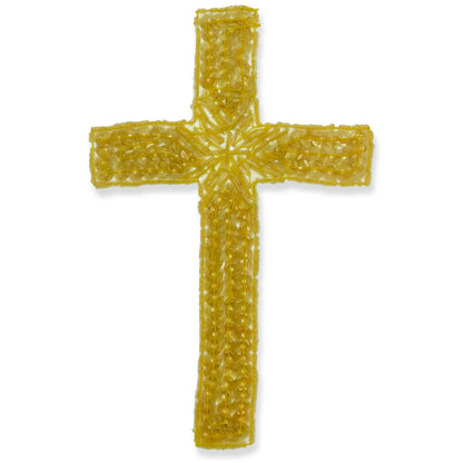 Beaded Cross Sequin Applique