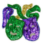 7" x 6" Mardi Gras Drama Mask Sequin Applique/Patch