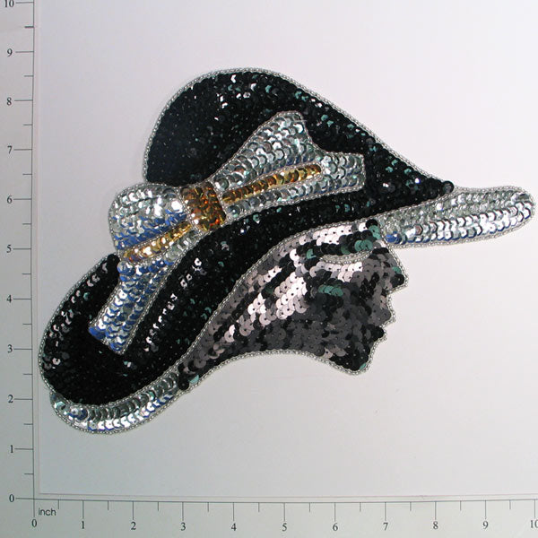 Sophisticated Lady Sequin Applique/Patch  - Black Multi