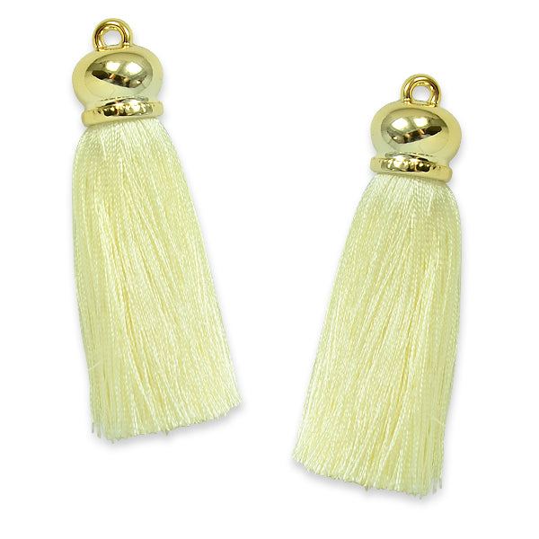 Hera 2 3/4" Tassel with Gold Cap 2PK