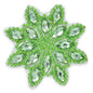 Mirna  Jewel colored snowflake iron- on Applique/Patch