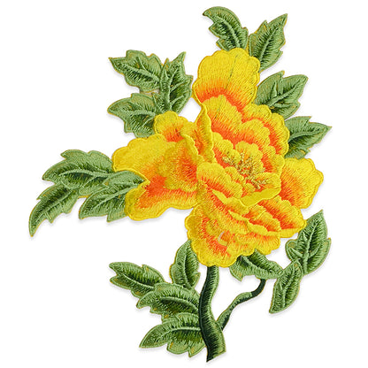 Kay Iron On Embroidered Large Flower Applique/Patch Patch