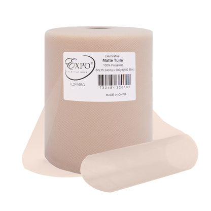 Decorative Matte Tulle, Roll/Spool of 6” X 200 Yards