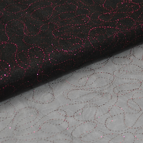 Premium Glitter Curves Tulle Fabric Bolt of 54" X 25 Yards