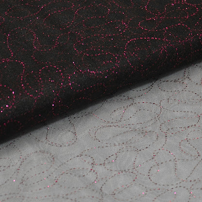 Premium Glitter Curves Tulle Fabric Bolt of 54" X 25 Yards