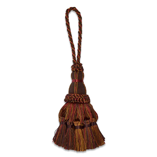 Ciara Fiber Tassel 5 1/4"  - Chocolate Multi