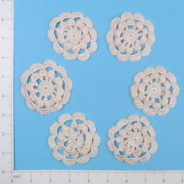 Clara Crochet Accents - Pack of 6 pieces  - Ivory