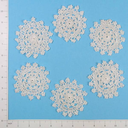 Ursula Crochet Accents - Pack of 6 pieces 3 1/2"    - Ivory