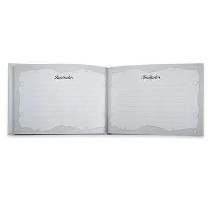 Calla Lilly "Invitados" Guest Book w/Pen Set - White