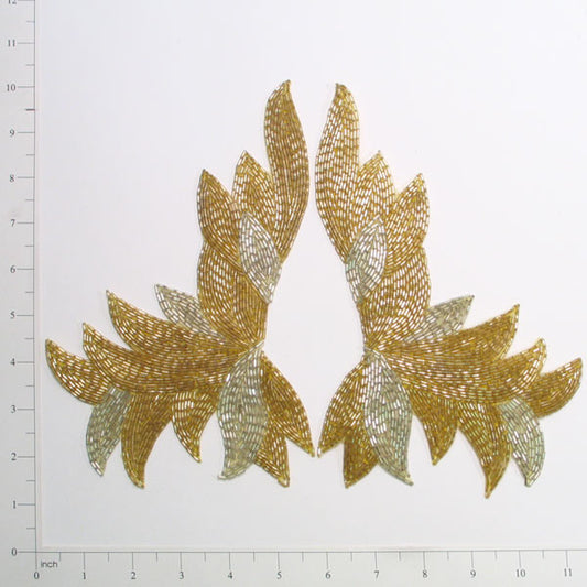 Palm Sequin Applique/Patch 2 Pack 9 1/4" x 8"